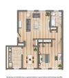 1 bedroom 1 bathroom 650 sqft 2d floor plan